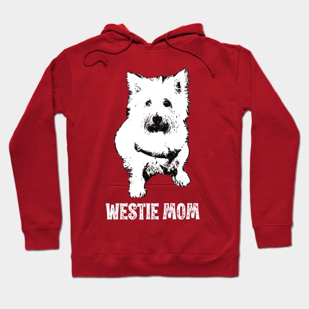 Westie Mom West Highland White Terrier Design Hoodie by DoggyStyles